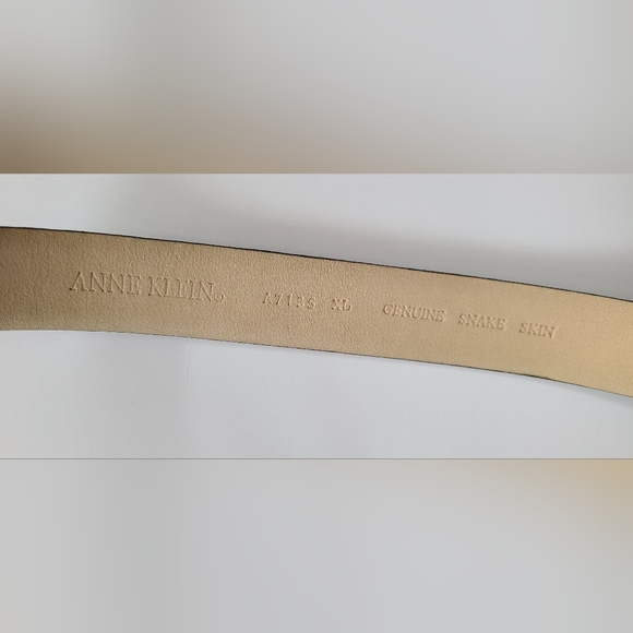 Anne Klein Reptile‎ Genuine Leather Belt with Shinny Spots XL - Picture 3 of 9